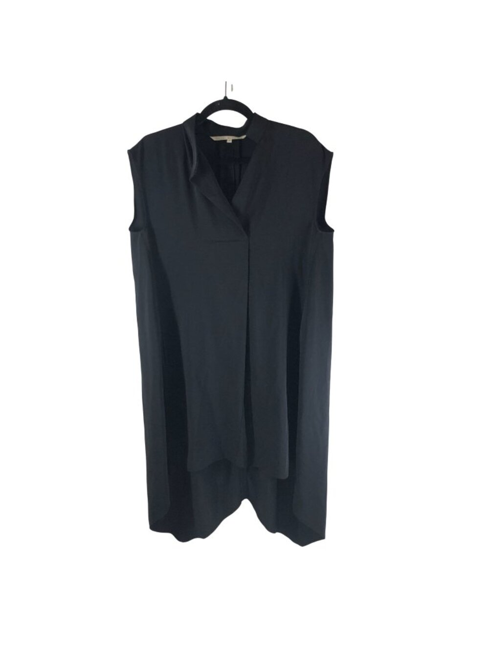 Rachel Rachel Roy Black Sleeveless High-Low Midi Dress Minimalist Size M